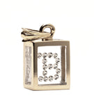 Floating Diamond Pendant: 14k White Gold (A-Z)