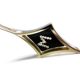 Floating Diamond Pendant, Initial M: Vintage circa 1970s (Exclusive)
