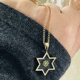 Floating Canary Diamond Star-Shaped Pendant