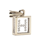 Floating Diamond Pendant: 14k White Gold (A-Z)