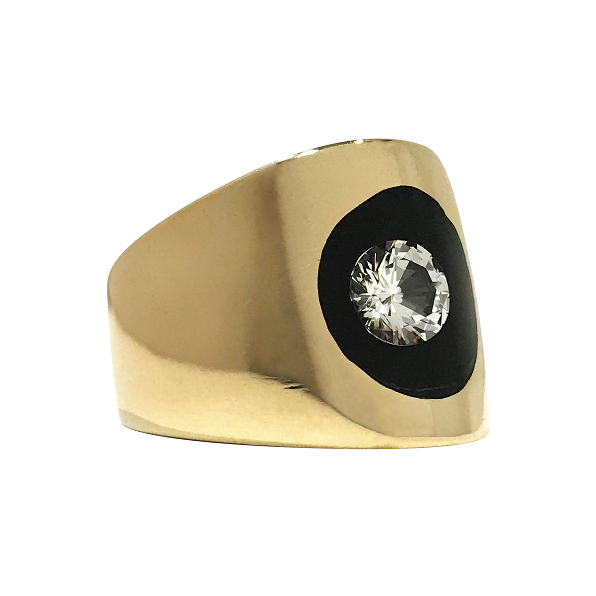 9 Carat Yellow Gold Onyx Signet Ring. US Size 9.5 at 1stDibs