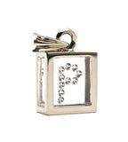 Floating Diamond Pendant: 14k White Gold (A-Z)