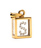 Floating Diamond Pendant: 14k Yellow Gold (A-Z)