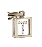 Floating Diamond Pendant: 14k White Gold (A-Z)