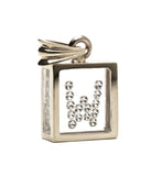 Floating Diamond Pendant: 14k White Gold (A-Z)