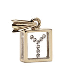 Floating Diamond Pendant: 14k White Gold (A-Z)