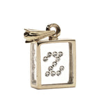 Floating Diamond Pendant: 14k White Gold (A-Z)