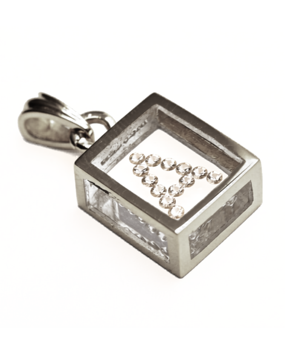 Incogem Floating Diamond White Gold Pendants