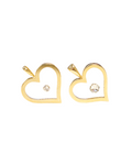 Incogem Floating Diamond "Heart" Pendant Yellow Gold with 0.10 Carat Diamond