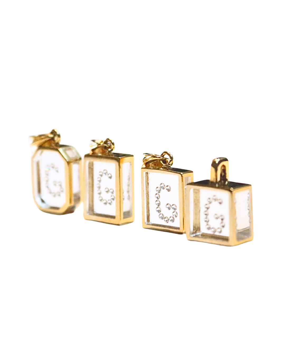 Incogem Floating Diamond Octagon Pendant "G"