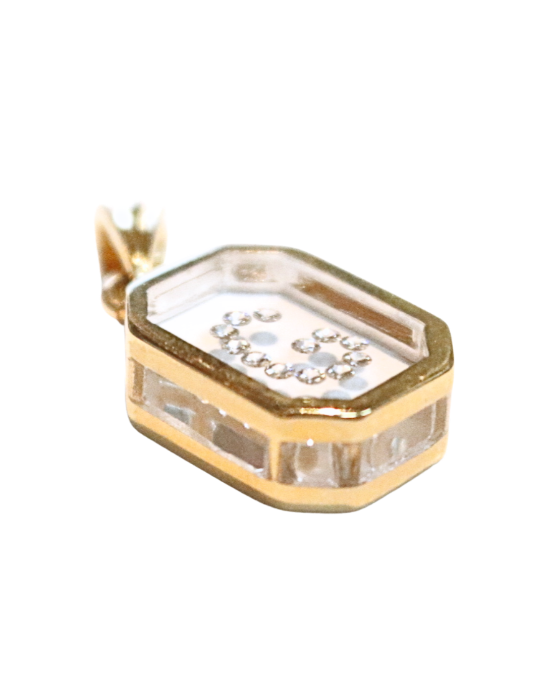 Incogem Floating Diamond Octagon Pendant "G"