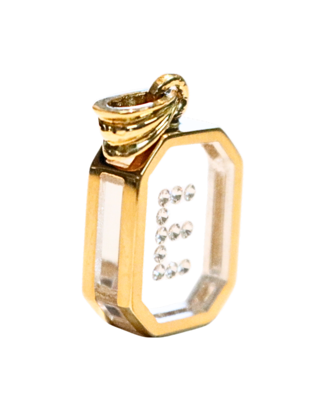 Incogem Floating Diamond Octagon Pendant "E"