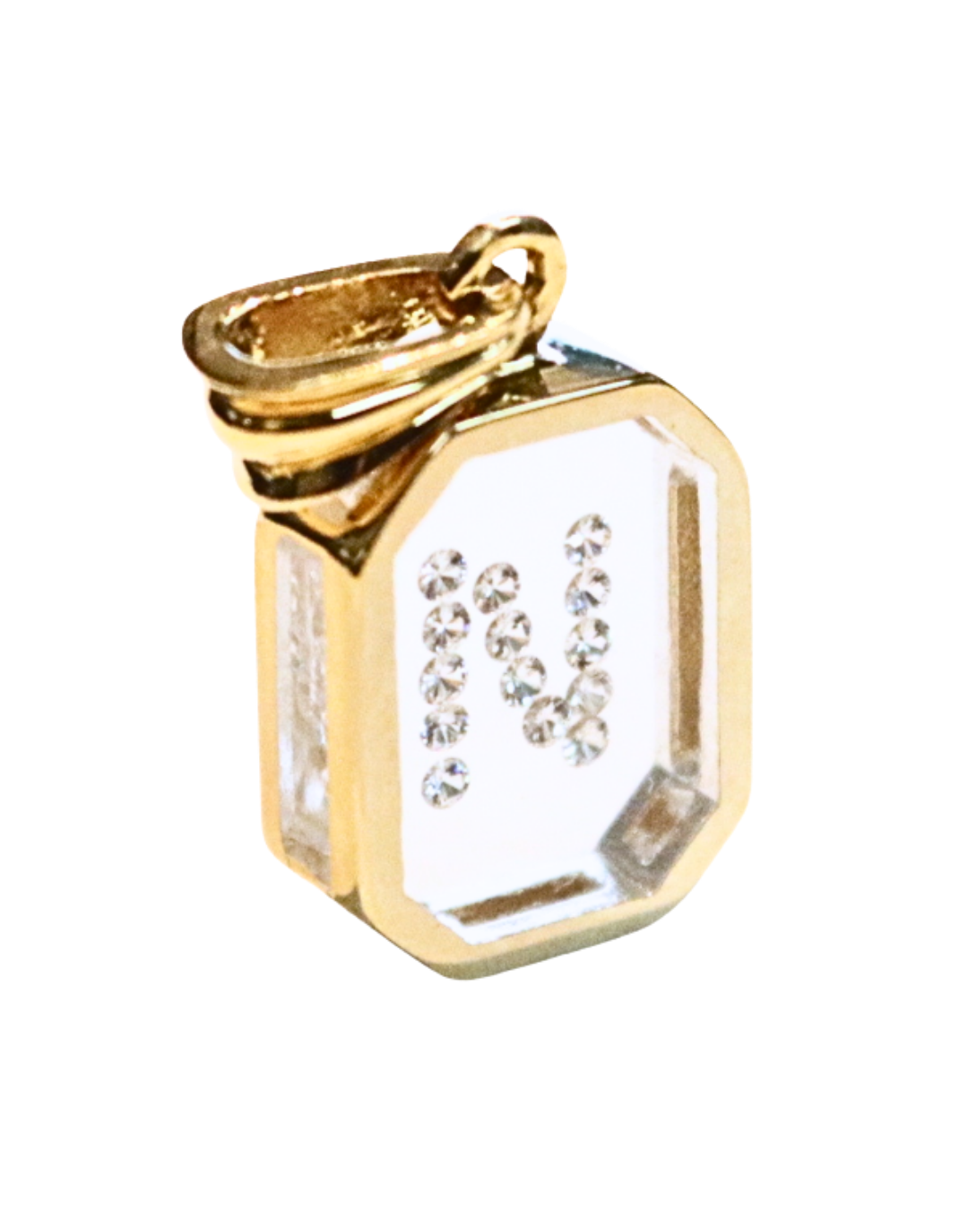 Incogem Floating Diamond Octagon Pendant "N”