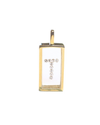 Incogem Floating Diamond Rectangle Pendant "T”