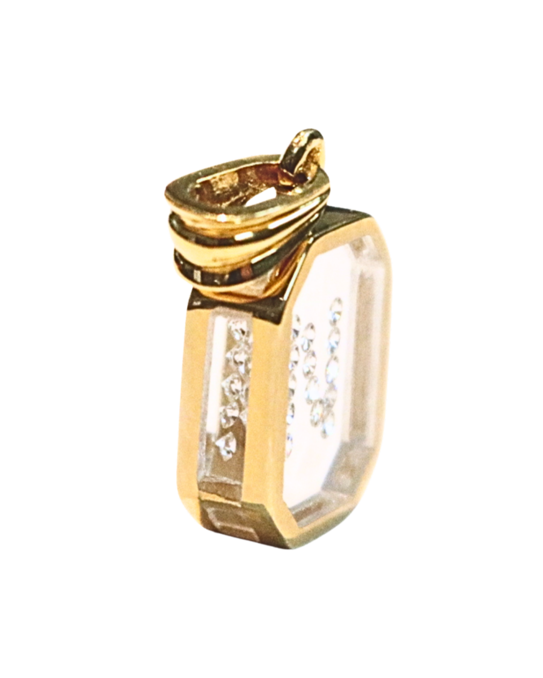 Incogem Floating Diamond Octagon Pendant "N”