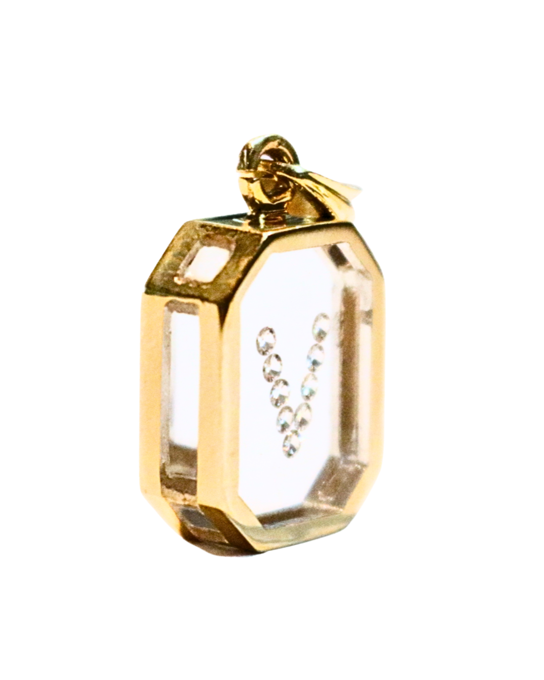 Incogem Floating Diamond Octagon Pendant "V”