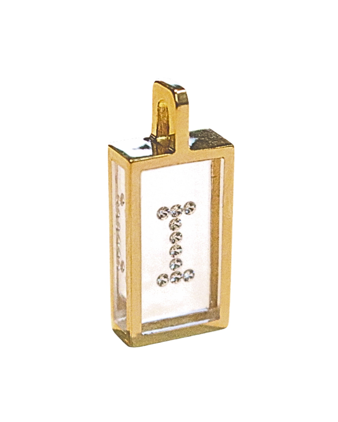 Incogem Floating Diamond Rectangle Pendant "I”