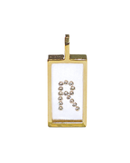 Incogem Floating Diamond Rectangle Pendant "R”