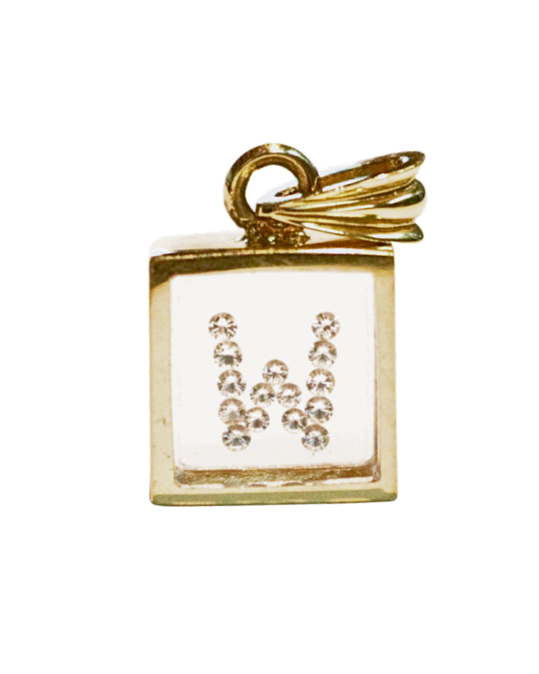 Incogem Floating Diamond Cube Pendant "W"
