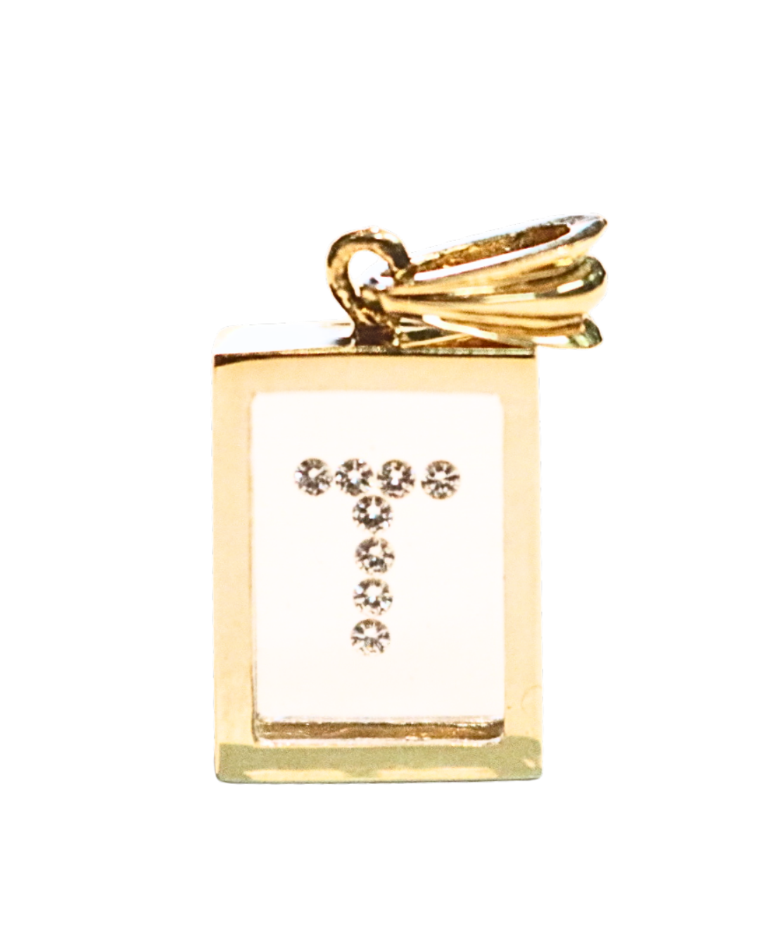 Incogem Floating Diamond Large Pendant "T"