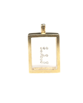 Incogem Floating Diamond Super Pendant "E" Yellow Gold