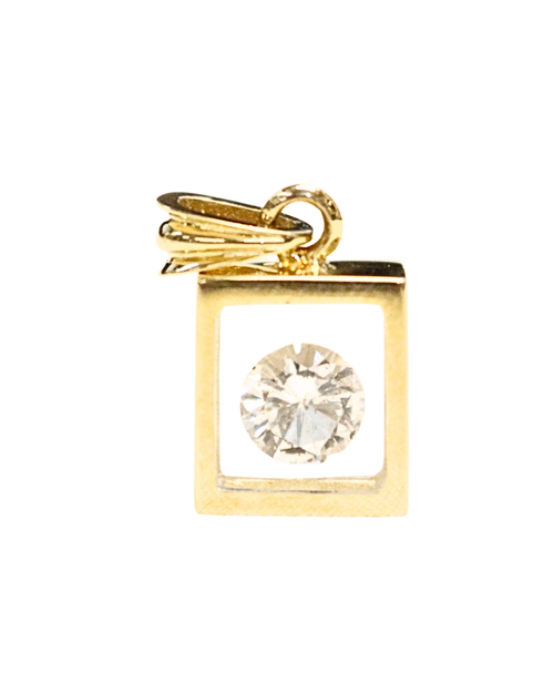 Incogem Floating Diamond Classic Pendant "1 Carat Brilliant Cut" Yellow Gold