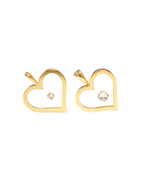 Incogem Floating Diamond "Heart" Pendant Yellow Gold 0.20 Carat Diamond