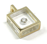 Floating Diamond Solitaire Diamond Pendant, 0.10ct