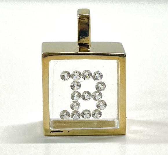 Incogem Floating Diamond Pendant (Old-Style) Letter B