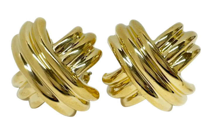 1st Dibs Tiffany & Co. Paloma Picasso Yellow Gold "X" Earrings