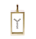 Incogem Floating Diamond Rectangle Pendant "Y”