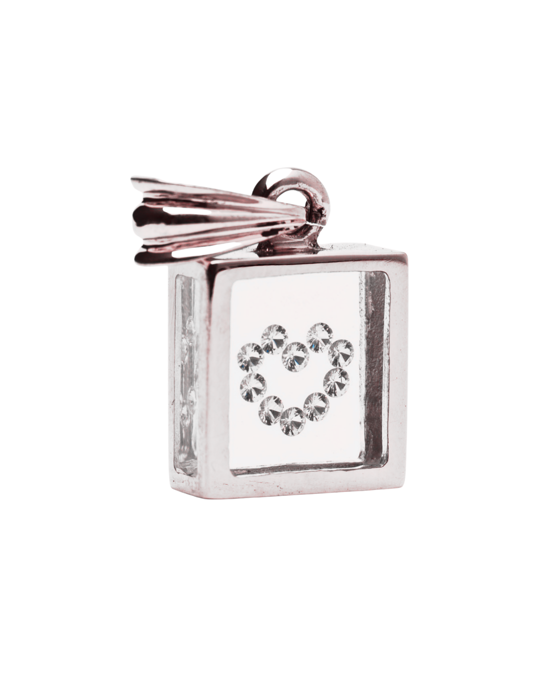 Incogem Floating Diamond Pendant "Heart" White Gold