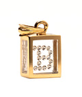Incogem Floating Diamond Pendant "B" Yellow Gold