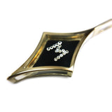 Floating Diamond Pendant, Initial M: Vintage circa 1970s (Exclusive)