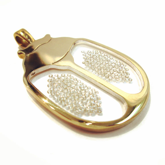 Floating Diamond Scarab - Lovebug Pendant