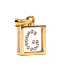 Incogem Floating Diamond Pendant "G" Yellow Gold