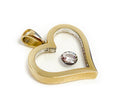 Incogem Floating Diamond "Heart" Pendant Yellow Gold 0.20 Carat Diamond