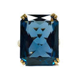 14 Karat Blue Synthetic Spinel Ring