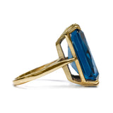 14 Karat Blue Synthetic Spinel Ring