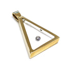 Incogem Floating Diamond "Triangle" Pendant Yellow Gold