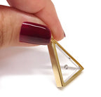 Incogem Floating Diamond "Triangle" Pendant Yellow Gold