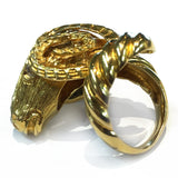 Ilias Lalaounis Vintage 18k Yellow Gold Diamond Ring, 0.85cts, Size 6