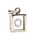 Incogem Floating Diamond Pendant "O" White Gold