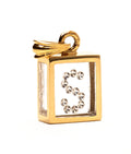 Incogem Floating Diamond Pendant "S" Yellow Gold